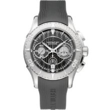 Hamilton Men's H37512731 Jazzmaster Seaview Black Chronograph Dial Watch