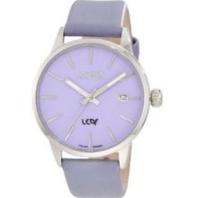 Haurex Italy Womens 6A363DL1 Leaf Lilac Dial Luminous Hands Date