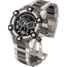 Invicta 0338 Two Tone Ss Reserve Arsenal Chronograph Black Dial Date Display