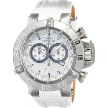 Invicta 10160 Men's Subaqua NOMA Arctic Edition White Dial Leather Str