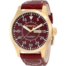 Invicta 11193 Specialty Red Dial Red Leather Men's Watch