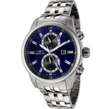 Invicta II Blue Dial Quartz Mens Steel Watch 0251