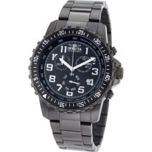 Invicta Mens Ii Collection Chronograph Day & Date Black Ip Stainless Steel Watch