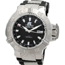 Invicta Men's Stainless Steel Subaqua GMT 500M Diver Black Dial Strap 1151