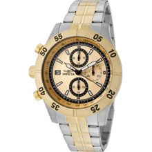 Invicta Watches Men's Specialty Chronograph Champagne Dial Two Tone Tw