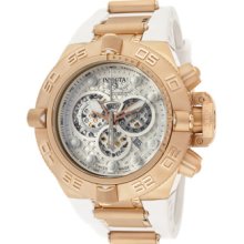 Invicta Watches Men's Subaqua Chronograph White Dial White Polyurethan