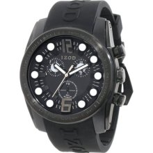 Izod Men's IZS2/2.Black.Black Black Resin Quartz Watch with Black ...