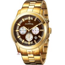 JBW Just Bling Delano Mens Chronograph Watch with Diamonds 0.21ct