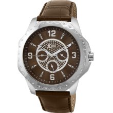 JBW Men's Royale Stainless Steel Diamond-accent Watch (Brown/Silver)