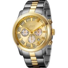 JBW Men's Two-tone Steel 'Delano' Chronograph Watch (Two-tone)