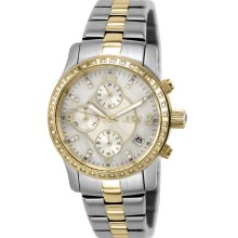 JBW Women's 'Novella' Two-tone Stainless Steel Chronograph Watch (Two Tone)