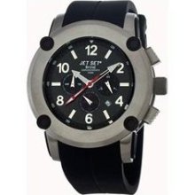 Jet Set Beirut Men's Watch with Black Rubber and Silver Case
