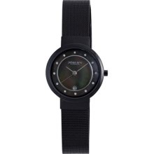 Johan Eric Women's JE6000-13-007B Arhus Black IP Mesh Bracelet Mo ...