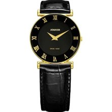 Jowissa Women's J2.039.M Roma 30 mm Gold PVD Black Dial Roman Num ...