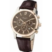 Kenneth Cole Men's Brown Leather Strap Watch Kc1434