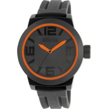 Kenneth Cole Reaction Men's Reaction RK1236 Black Silicone Analog Quartz Watch with Black Dial