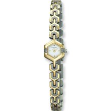 Ladies Charles Hubert IP-pltd Titanium Off Wht Dial 14x16mmWatch