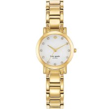 Ladies' Gold-Tone Quartz Watch with Crystal Accents