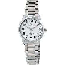 Laurens Women's R373J900Y Metal Band Analog White Dial Stainless ...