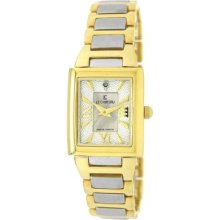 Le Chateau 1816Lcltt Wht Amp Beige Women'S 1816Lcltt Whtandbeige Diamond Accented Two-Tone Watch