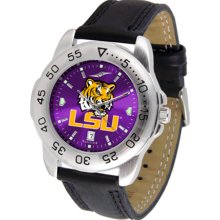 Louisiana State (LSU) Tigers Sport AnoChrome Men's Watch with Leather Band