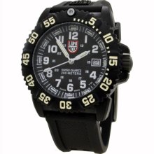 Luminox Women's Colormark Midsize Black Carbon Watch - Black Dial/White Numbers - Black Rubber Strap - L7051