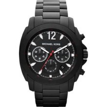 Men Michael Kors MK8282 Chronograph Black Stainless Steel Case a ...