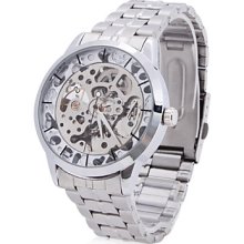 Men's Alloy Analog Mechanical Watch Casual (Silver)