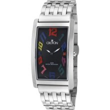 Men's Aristocrat Black Guilloche Dial Stainless Steel ...