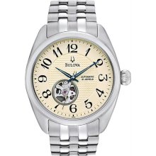 Men's Automatic Cream Dial Skeleton Display