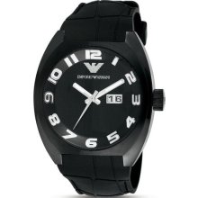 Men's black emporio armani sport date watch ar5844