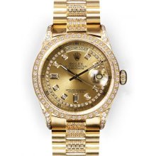 Men's Champagne String Dial Rolex Day Date Super President (105)