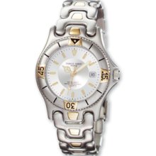 Mens Charles Hubert Two-tone Stainless Steel Silver-White Dial