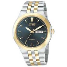 Men's Citizen Eco-Drive Corso Two-Tone Bracelet Watch with Blue Dial