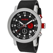 Men's Compressor Chronograph Black Dial Black Silicone ...