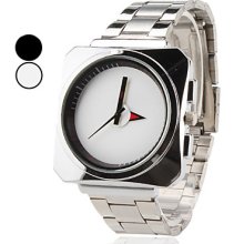 Men's Cool Steel Analog Quartz Wrist Watch (Silver)