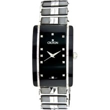 Men's croton diamond tungten ceramic steel watch cn307048bkbd