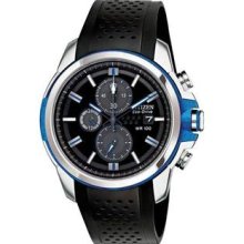 Men's Drive Chronograph Stainless Steel Case Rubber Bracelet Black