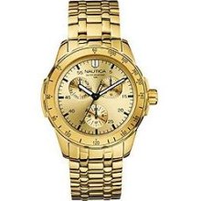 Men's gold tone nautica multifunction watch n14589g