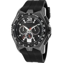 Men's Hurricane Chronograph Black Dial Black Rubber ...