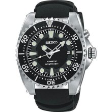 Men's Kinetic Dive Watch Black Dial Strap - USA model of SKA371P2