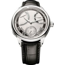 Men's Masterpiece Mechanical Retrograde Silver Dial Black Genuine ...