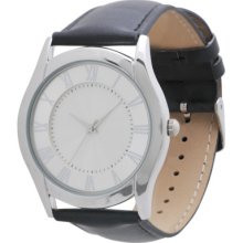 Men's Merona Silver Dial Watch - Black