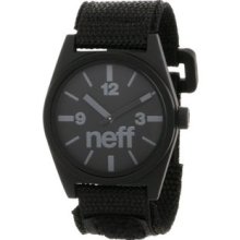 Men's NF0210-black Nylon Strap with Velcro Analog