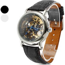 Men's PU Analog Mechanical Watch Wrist (Assorted Colors)