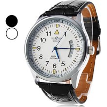 Men's PU Analog Mechanical Watch Casual (Assorted Colors)