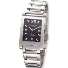 Men's Rectangular Link Watch by Charles Hubert