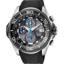 Men's Stainless Steel Aqualand Chronograph Rubber Strap