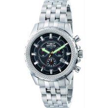 Men's Stainless Steel Signature Air Legend Chronograph Black Dial Dive