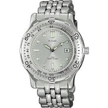 Men's Stainless Steel Sport Silver Tone Dial